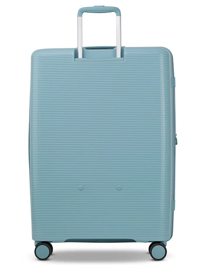 Echolac Forza 75 Cm Hardcase Expandable 4-Double Wheeled Cabin Luggage Trolley - Coastal Blue - Image 4